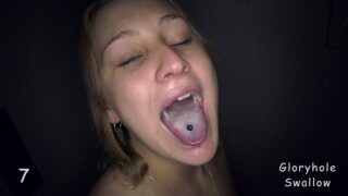 Gloryhole Swallow – Robin Wanna Feel Your Cum Dripping All Over My Piercings 1st Visit Porn Video