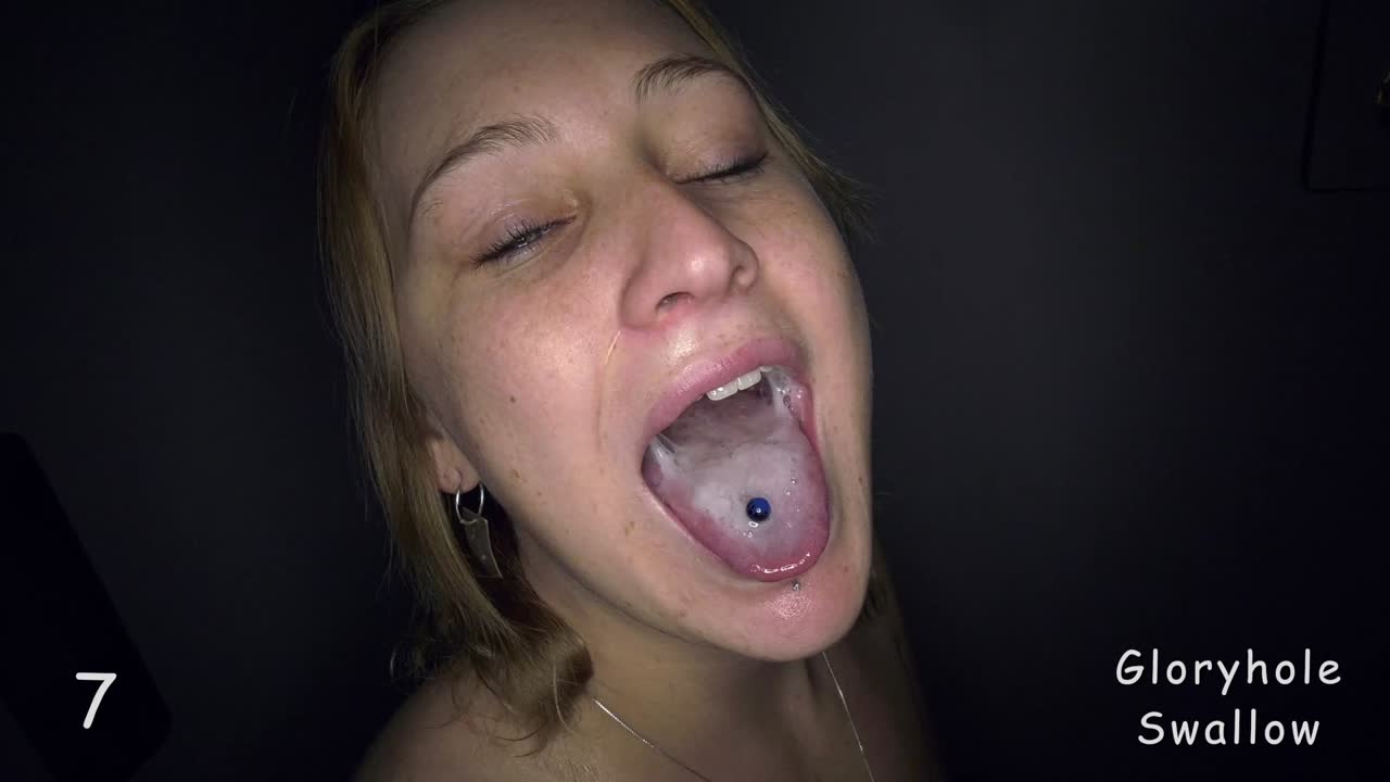 Gloryhole Swallow – Robin Wanna Feel Your Cum Dripping All Over My Piercings 1st Visit Porn Video