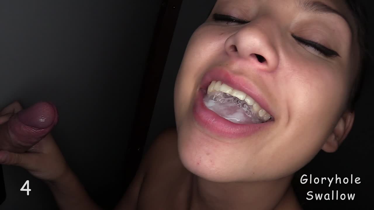 Gloryhole Swallow – Francesca Gives A Sexy Look As The Strangers Cock Is Filling Her Mouth With Cum 2nd Visit Porn Video