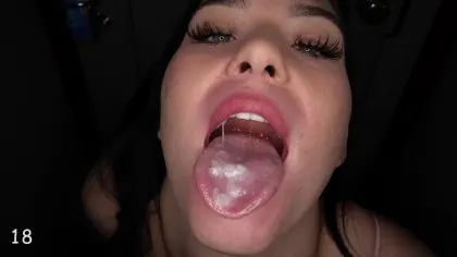 Gloryhole Swallow – Tessa Violet 76 Cumshots Compilation From 5 Visits Porn Video