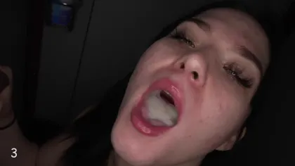 Gloryhole Swallow – C295-2 Cheating Wife Blows And Swallows 1st Visit