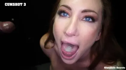 Gloryhole Secrets – Sophia Locke Drains Strangers Cocks To Empty The Cum Into Her Open Mouth 1st Visit Porn Video