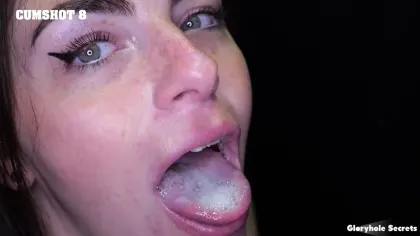 Gloryhole Secrets – Tiny Rhea Aka Thalia Rhea Stroke The Cock As She Cups Their Balls 2nd Visit Porn Video
