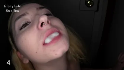 Gloryhole Swallow – Macy Gets Her Mouth And Pussy Thoroughly Used 1st Visit Porn Video
