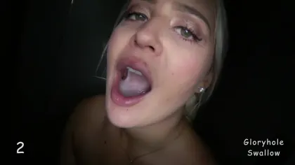 Gloryhole Swallow – Petra 26 Cumshots Compilation From Her 2 Visits