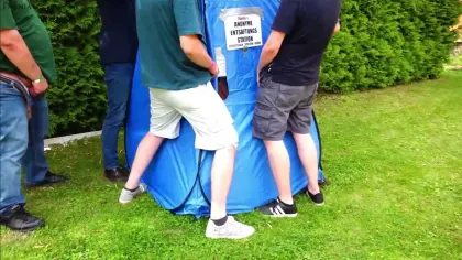Daynia Outdoor Glory Hole Made By A Tent Porn Video