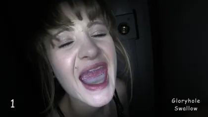 Gloryhole Swallow – Roxanne Sexually Advanced Taste For Swallowing Cum 1st Visit Porn Video