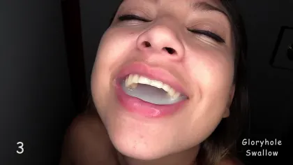 Gloryhole Swallow – Francesca 65 Cumshots Compilation From 5 Visits Porn Video