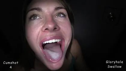 Gloryhole Swallow – Emma 16 Cumshots Compilation From 2 Visits