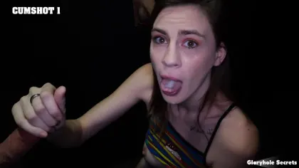 Gloryhole Secrets – Lily Jade Gets Strangers To Shoot Huge Loads Of Cum Down Her Throat 1st Visit Porn Video