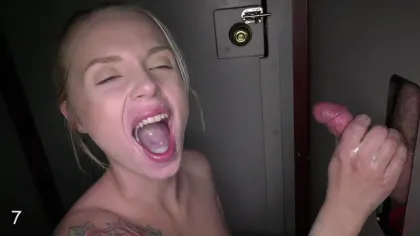 Gloryhole Swallow – Kasandra 25 Cumshots Compilation From 2 Visits Porn Video