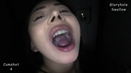 Gloryhole Swallow – Davita Looks Great With Cum In Her Mouth 1st Visit Porn Video